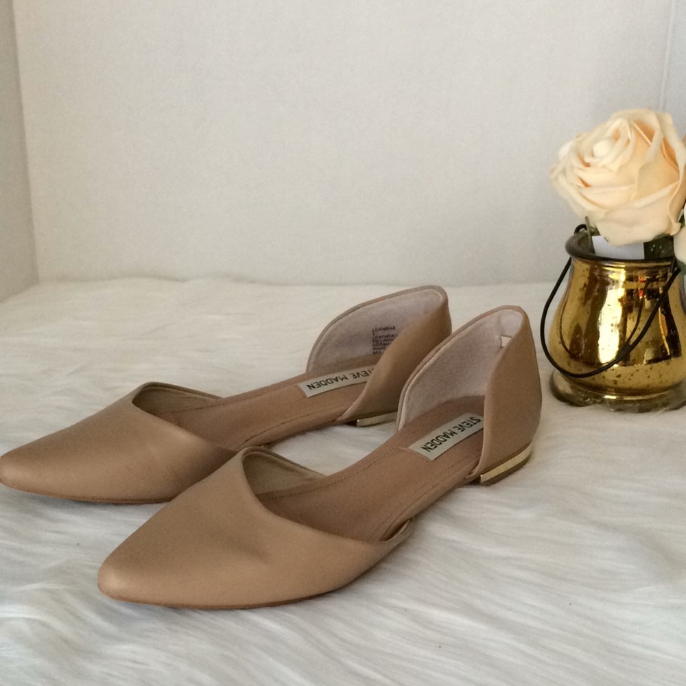 Steve Madden nude flats Leanna Leather Sz 8